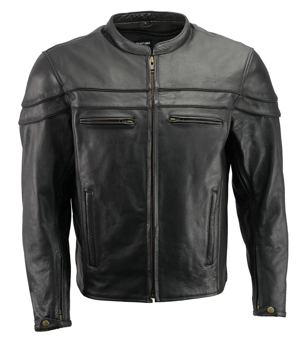 Modern Men s Premium Buffalo Black Leather Motorcycle Jacket with CE Armor Protection BZ1512 Healthy
