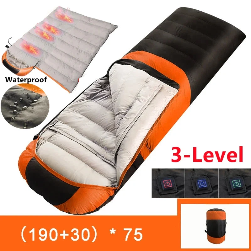 Dependable USB Heated Sleeping Bag – Winter Camping Thermal Mattress with 3 Heat Levels Waterproof Design Crafted