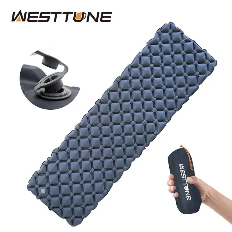 Organic Ultralight Inflatable Camping Sleeping Pad – Portable TPU Nylon Air Mattress for Hiking Travel Lightweight