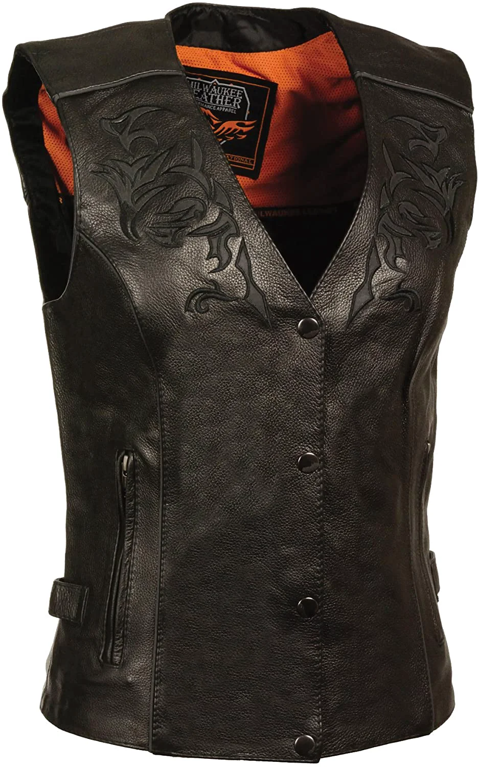 Trendy Milwaukee Leather ML1293 Women’s Black Wing Studded Leather Vest Versatile