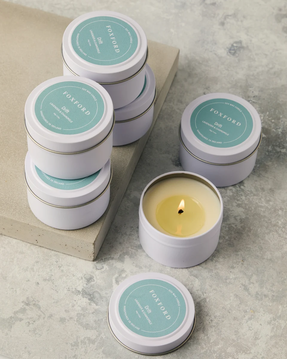 Reusable Foxford Drift Travel Candle 90g Comfortable