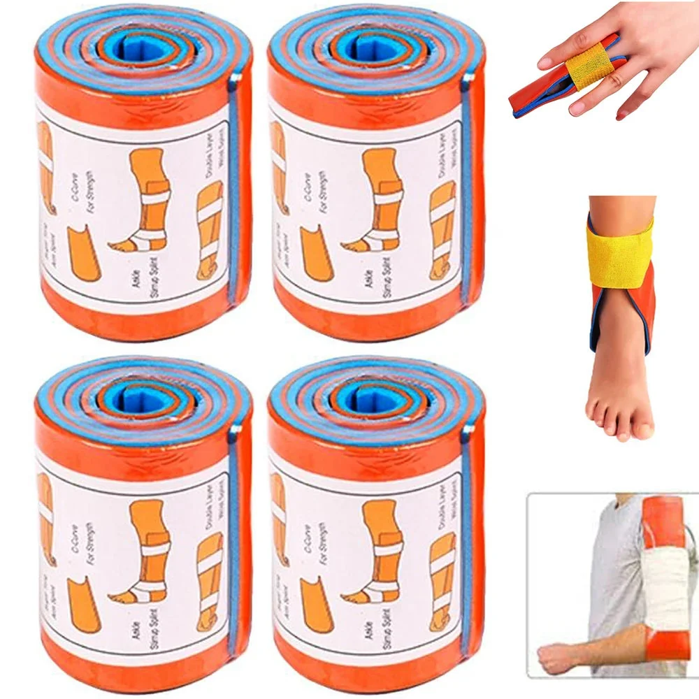 Top-Quality Emergency Aluminum Splint Roll 11×46cm – Reusable Moldable First Aid Support for Fractures Injuries Fine