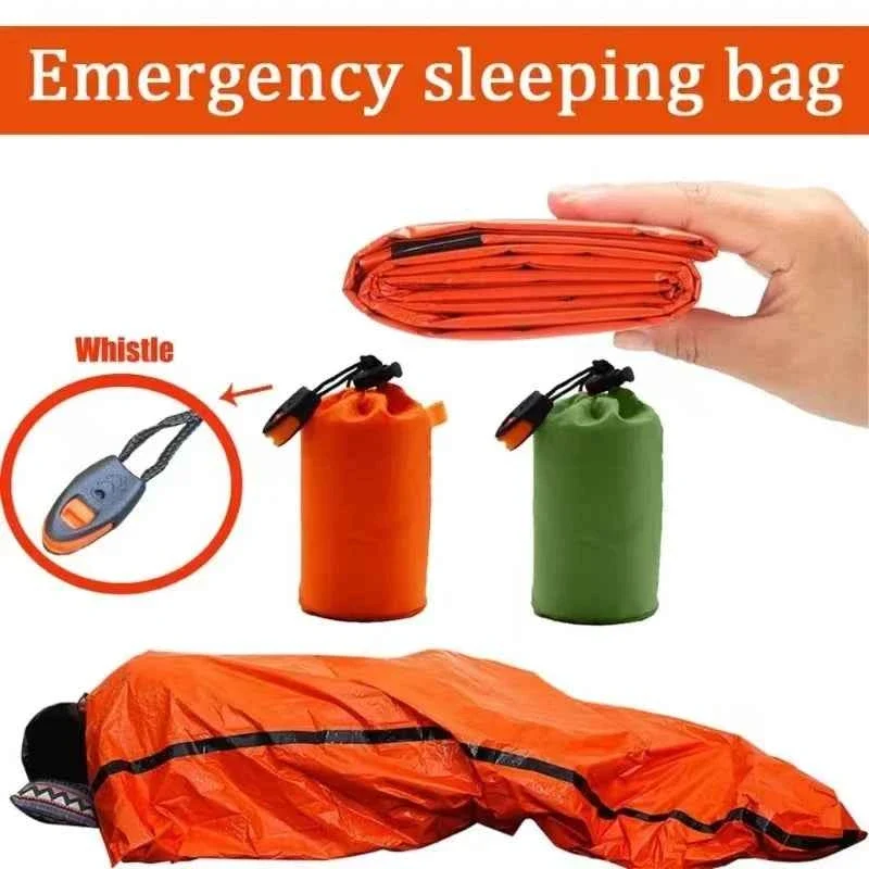 Proven Emergency Sleeping Bag Mylar Blanket Waterproof Lightweight Survival Shelter for Camping Hiking Elegant