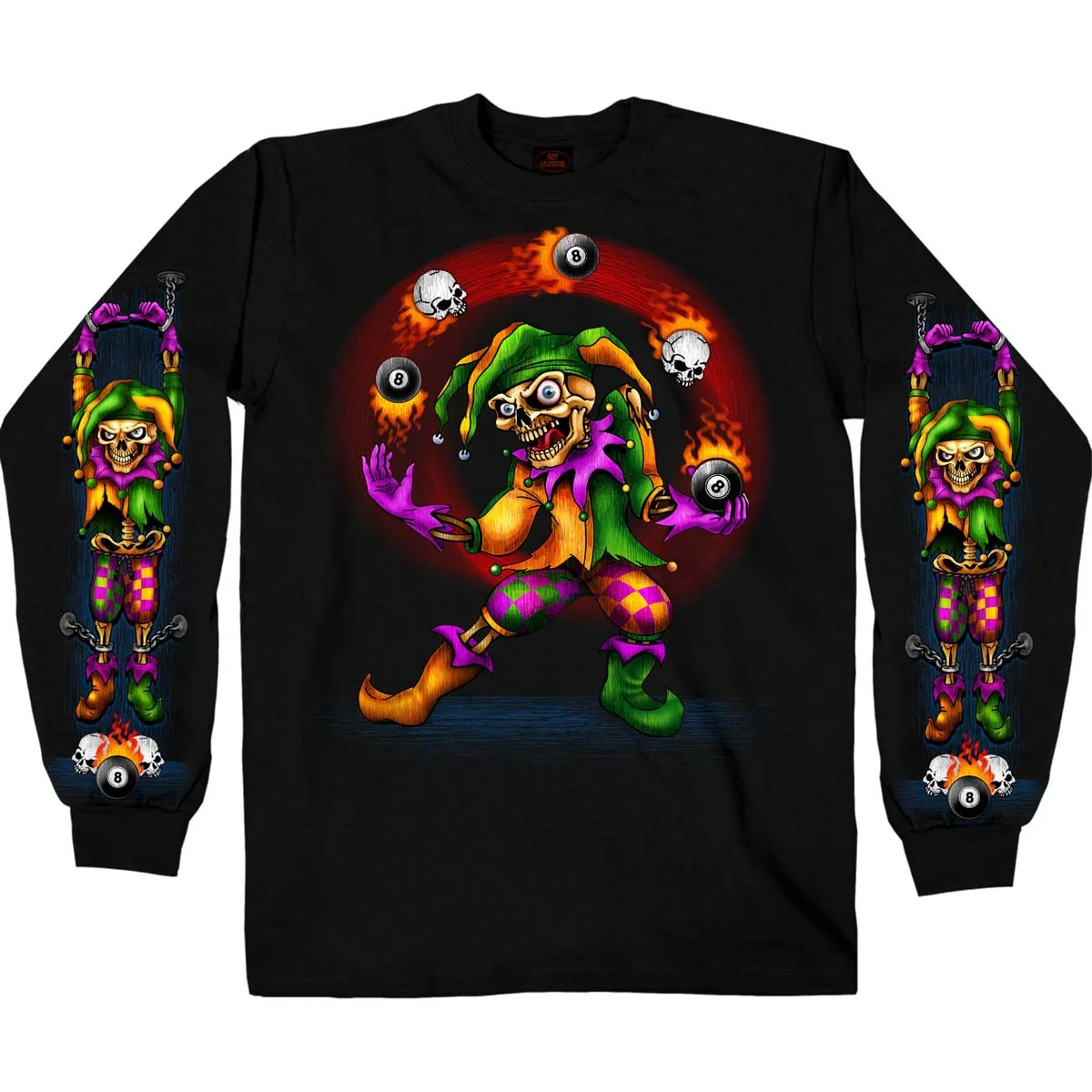 First-Class Hot Leathers GMS2526 Men’s Black Long Sleeve Juggler T-Shirt Reliable