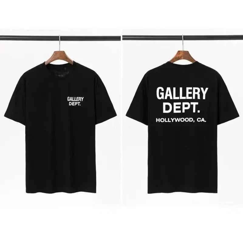 Lightweight GALLERY DEPT. Hollywood CA Graphic Short Sleeve T-Shirt – Black White Advanced