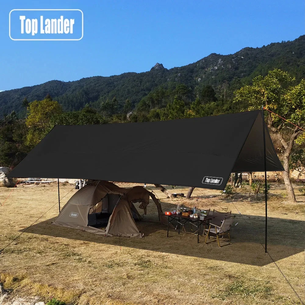 Classic 4x6m Oxford Camping Tarp Waterproof Canopy Awning Family Convenient