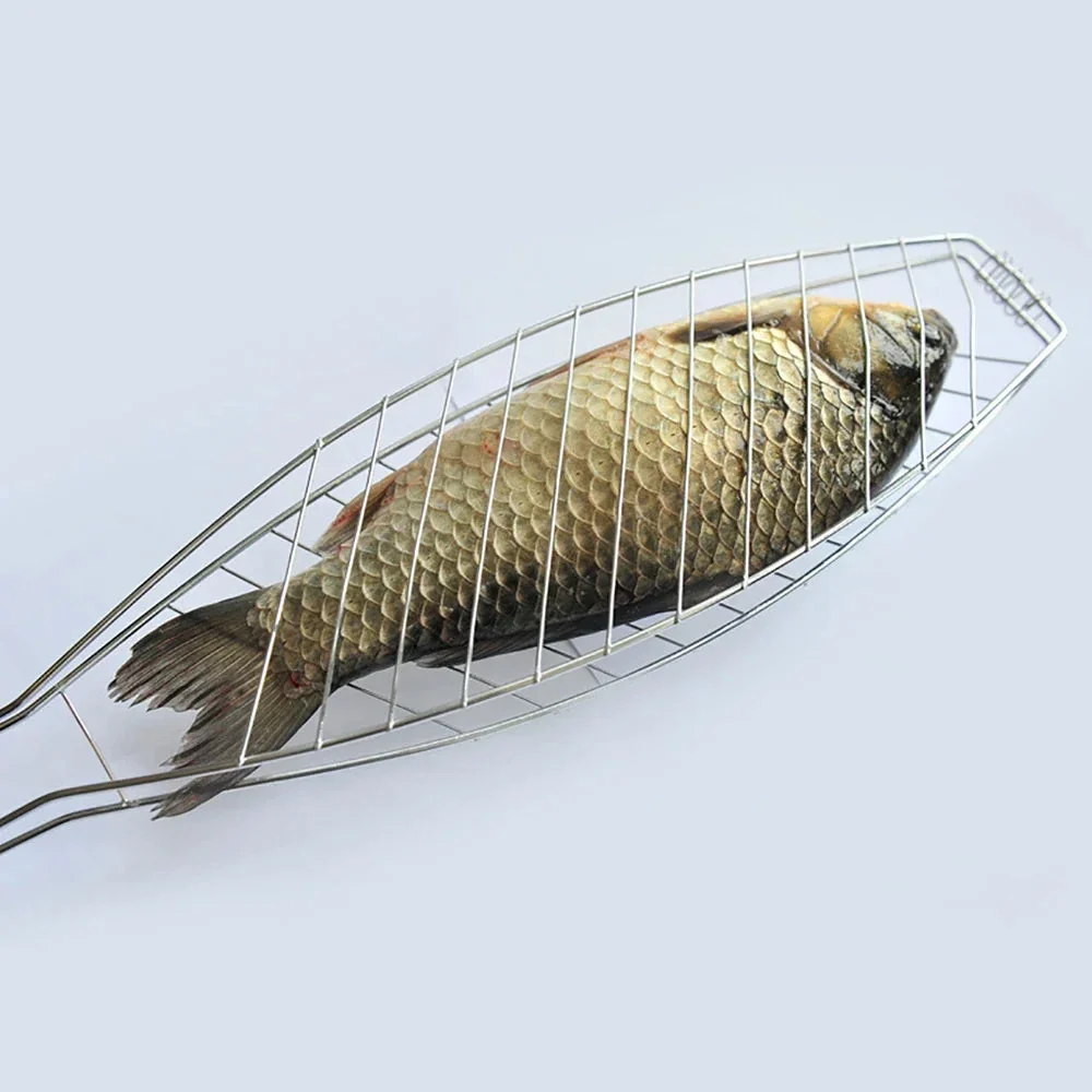 Convenient Nonstick BBQ Grill Basket Folding Handle Mesh Outdoor Premium