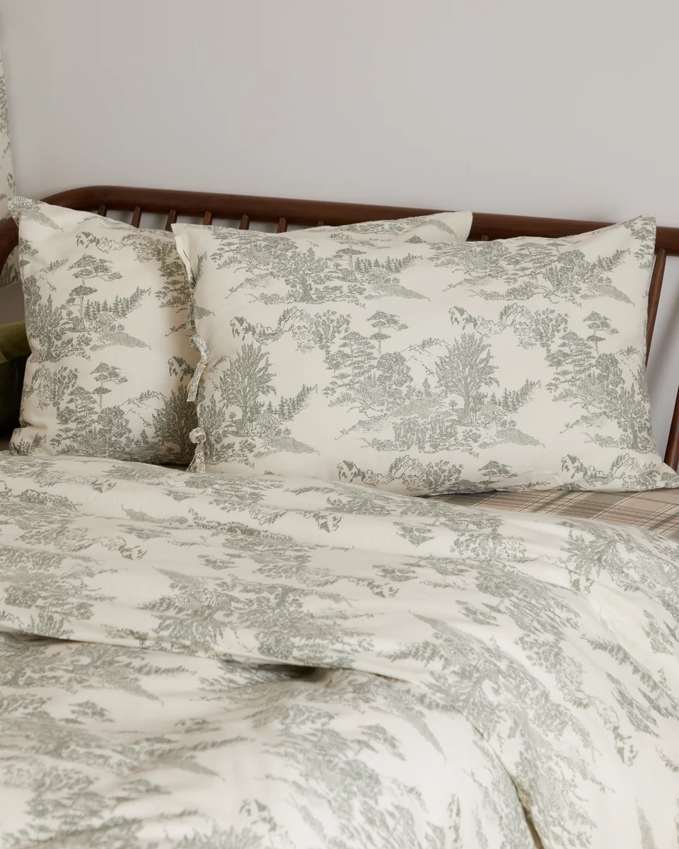 Pure Foxford Eve Toile Standard Pillowcase Set Elite