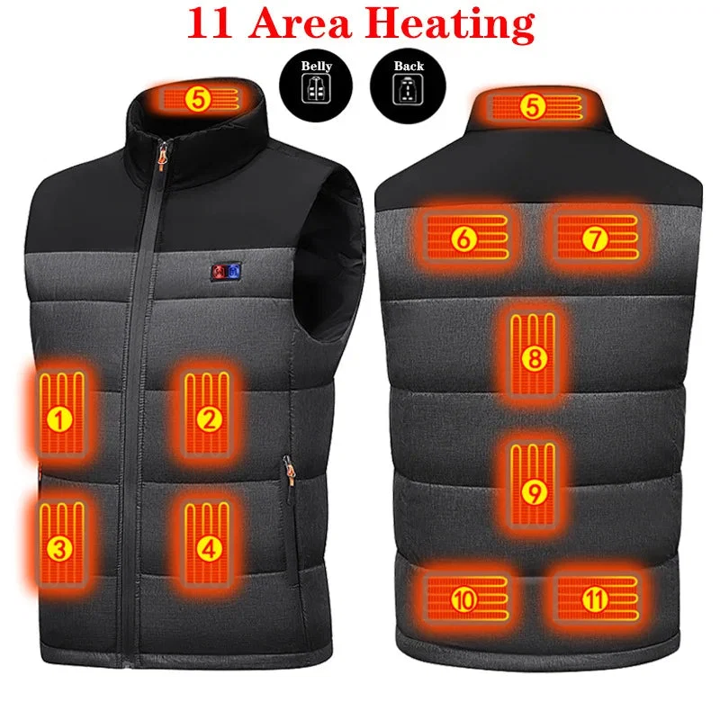 Premium Material 11-Zone Electric Heated Vest for Men Women – USB Thermal Waistcoat with Battery 11-Zone Electric Heated Vest for Men Women – USB Thermal Waistcoat with Battery Pack Exclusive