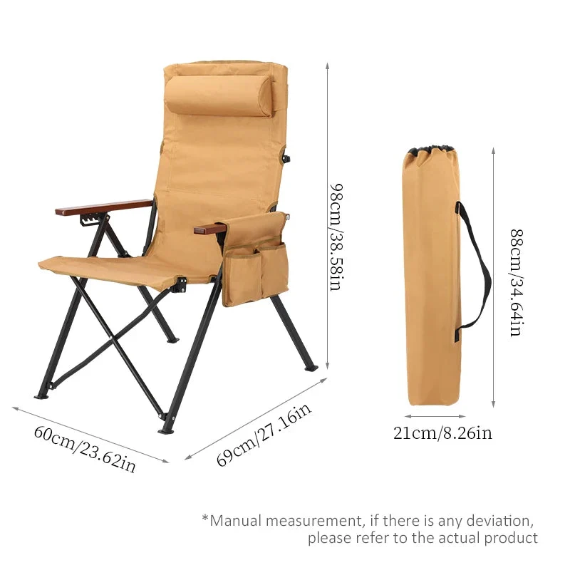 Versatile Adjustable 5-Position Folding Chair with Pillow Armrests – Camping Fishing Patio Adjustable 5-Position Folding Chair with Pillow Armrests – Outdoor Camping Fishing Patio Exceptional