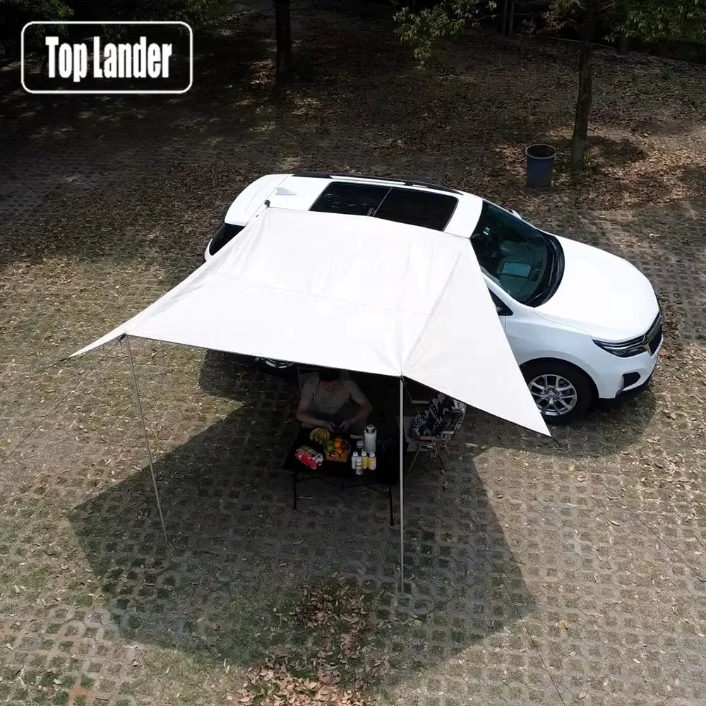 Classic Manta Ray Car Side Awning – Black Coating Waterproof Tarp with Suction Cup Anchor Manta Ray Car Side Awning – Black Coating Waterproof Tarp with Suction Cup Anchor Powerful