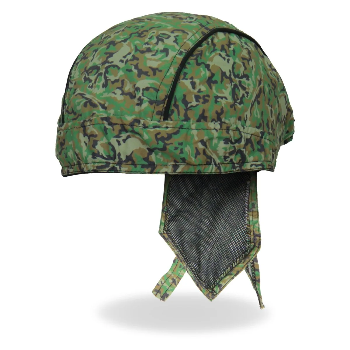 Prestigious Hot Leathers HWH1095 Camo Skull Pattern Forest Headwrap Traditional