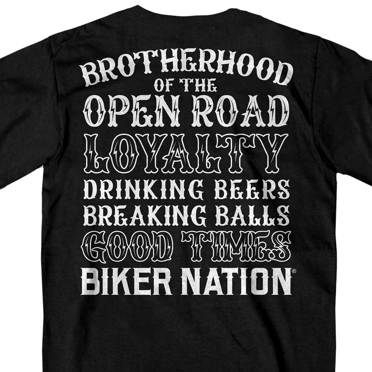 Comfortable Hot Leathers GMD1464 Men’s Black ‘Open Road’ T-Shirt Carefully Designed