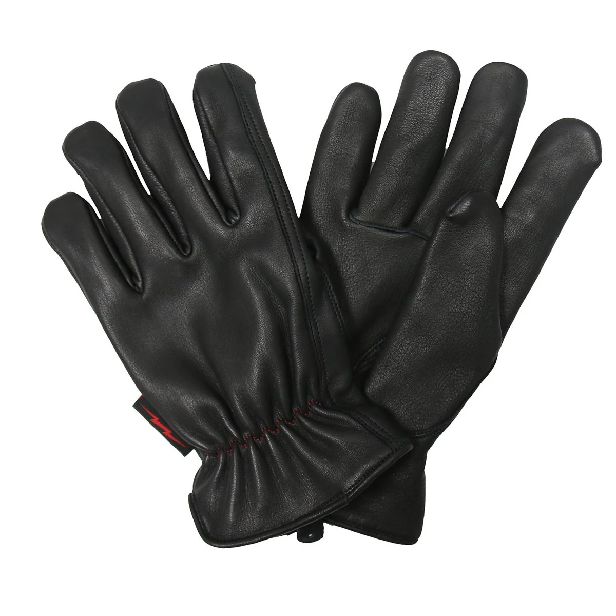 Artisan Hot Leathers GVD2004 Uni-Sex ‘Red and Black Flannel Lined’ Deer Skin Leather Gloves User-Friendly