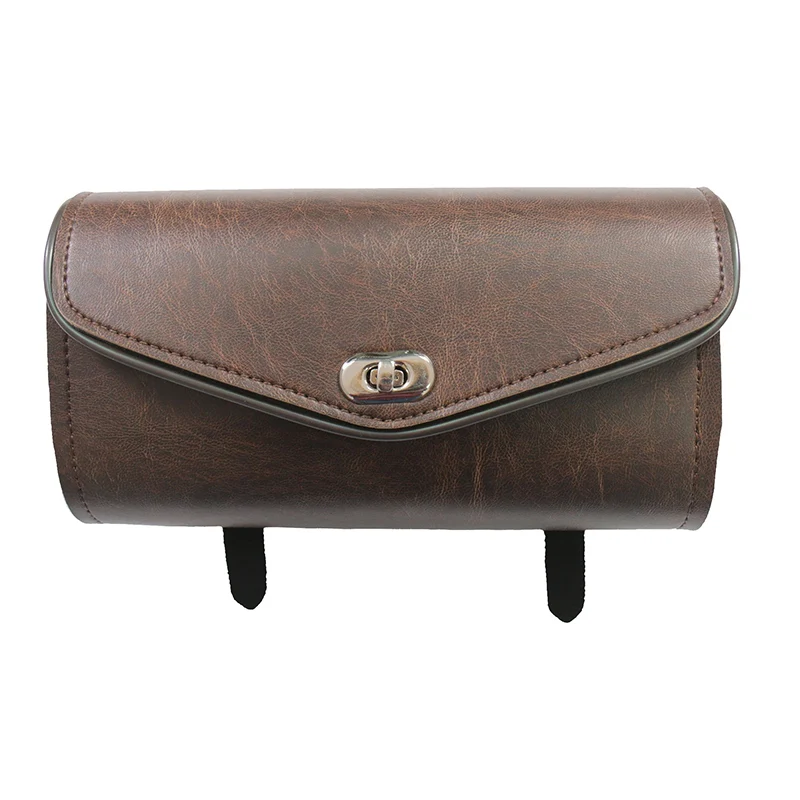 Casual Hot Leathers WDA1016 Windshield Bag Plain Brown Secure