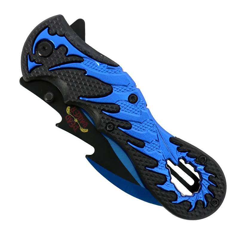 Easy-to-Use Hot Leathers KNA1118 Knife Dragon Tail Blue 4 Durable