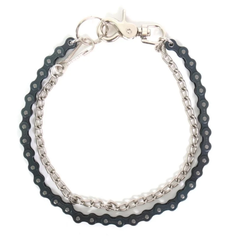 Verified Hot Leathers CWA1039 Double Bike Link 18 Black and Silver Wallet Chain Efficient