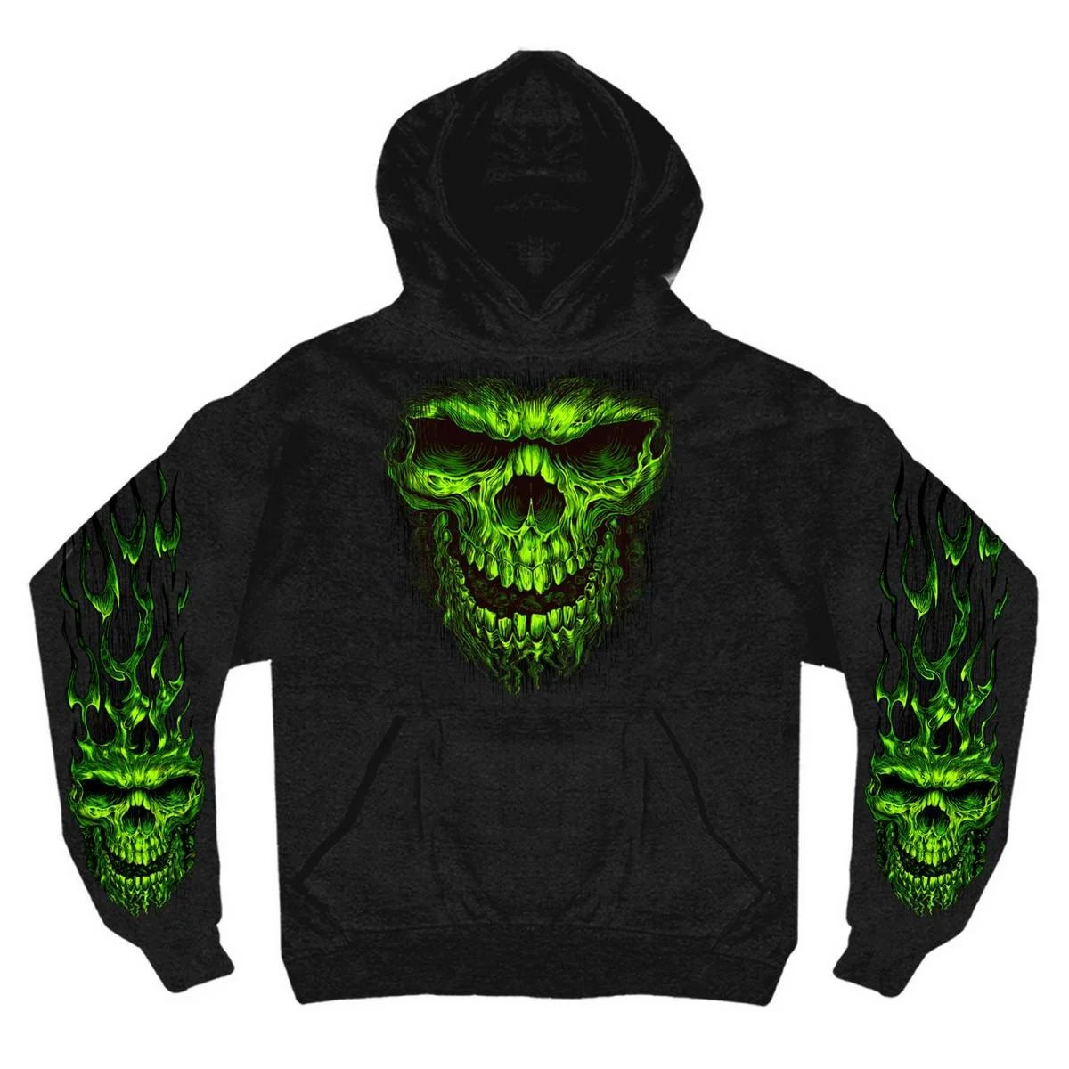 Stylish Hot Leathers GMS4023 Men s Shredder Skull Black Hoodie Sweatshirt Convenient