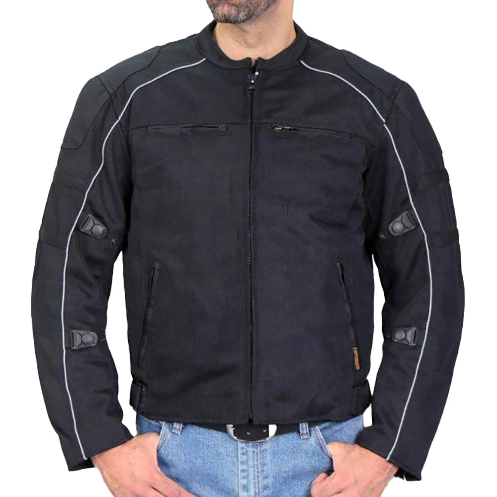 Selected Hot Leathers Men’s Stormwall Leather Motorcycle Jacket – JKM1024 STORM WALL Fashionable