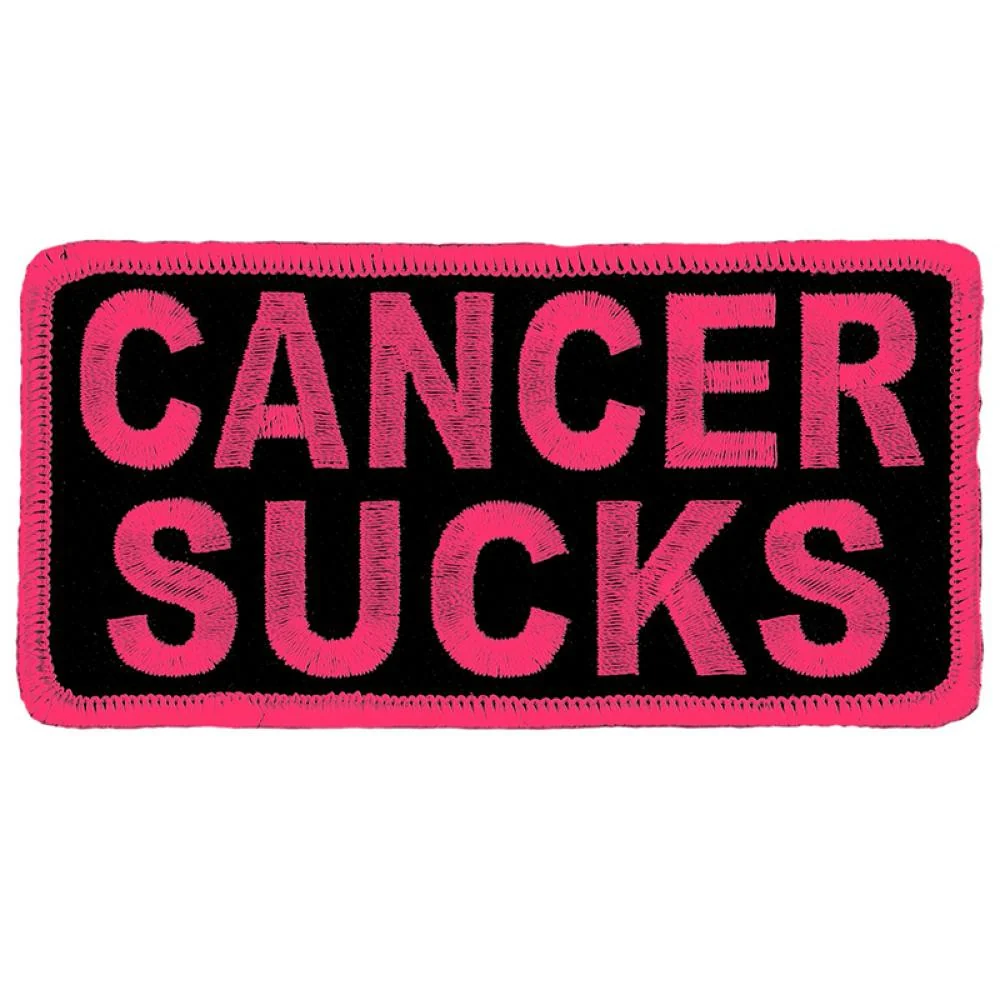 Casual Hot Leathers PPL9814 Cancer Sucks 4 x 2 Pink Patch Top-Quality
