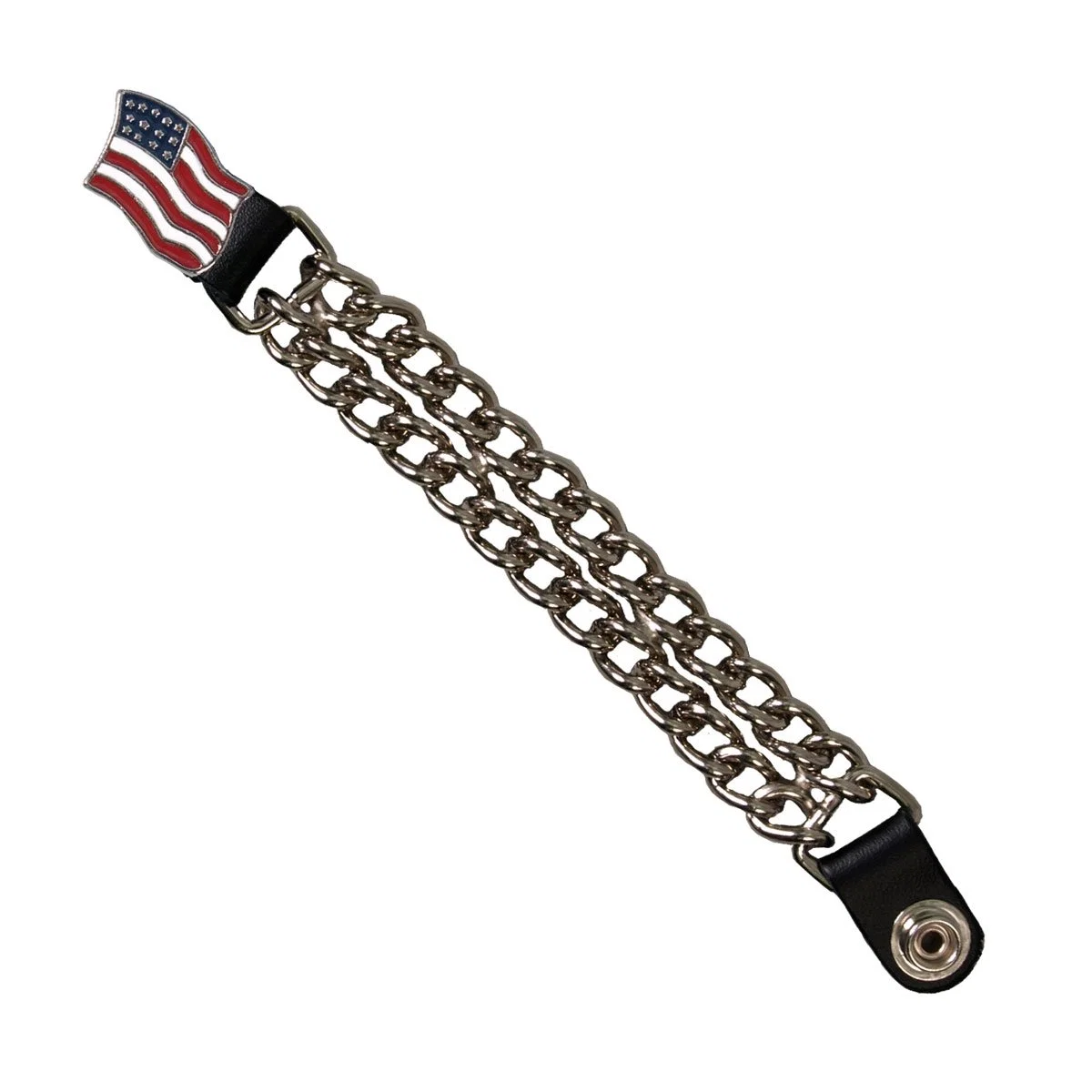 Eco-Friendly Hot Leathers VXC2003 American Flag Chain Vest Extender Environmentally Friendly
