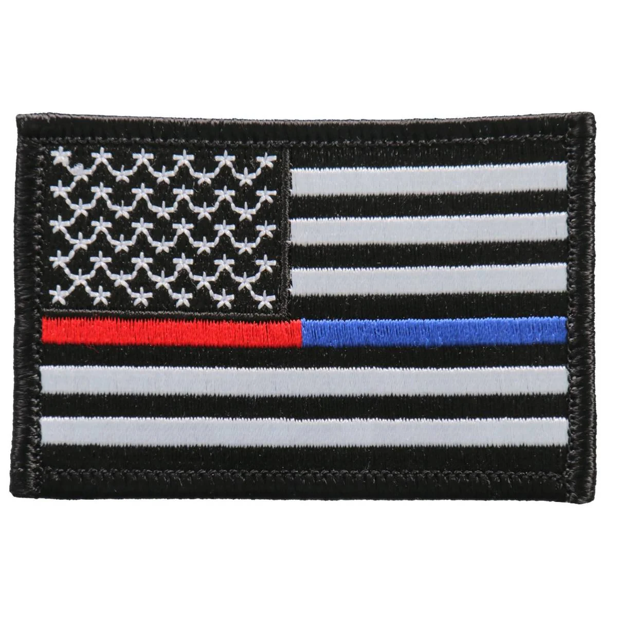 Secure Hot Leathers PPF5113 3 Inch Thin Red Blue Line 3 Inch Patch Artisan