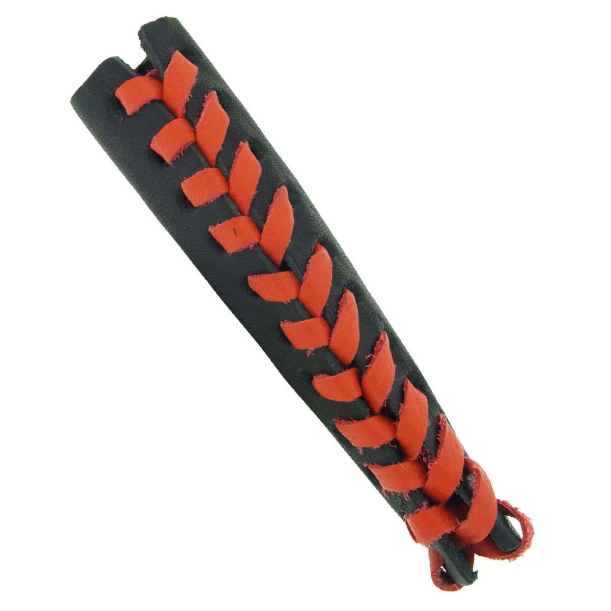 Fine Crafted Hot Leathers CCA1016 Lace-Up Black and Orange Motorcycle Clutch Cover Classic