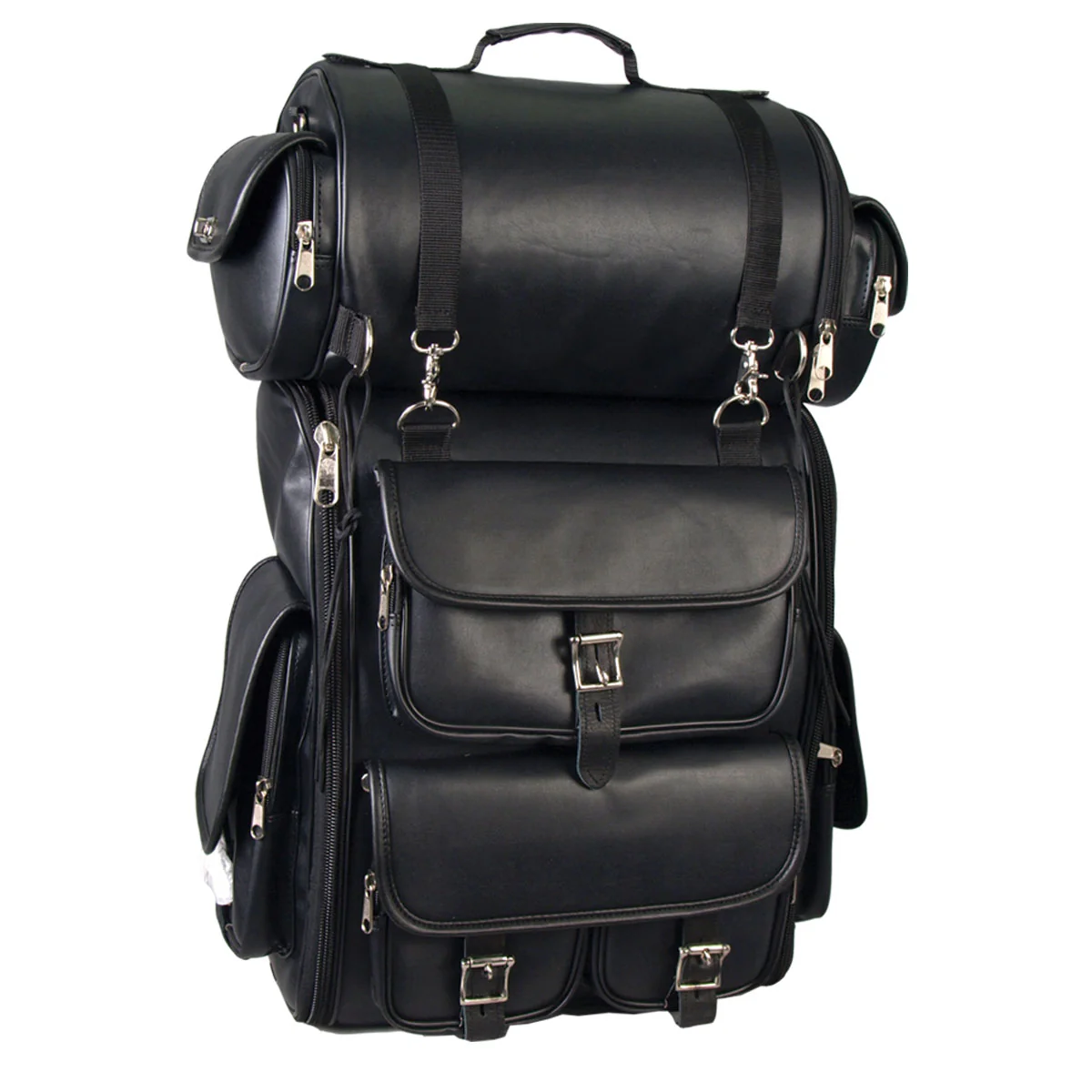 Fast Hot Leathers TRA1009 Extra Large 2 Piece PVC Motorcycle Travel Bag High-Quality