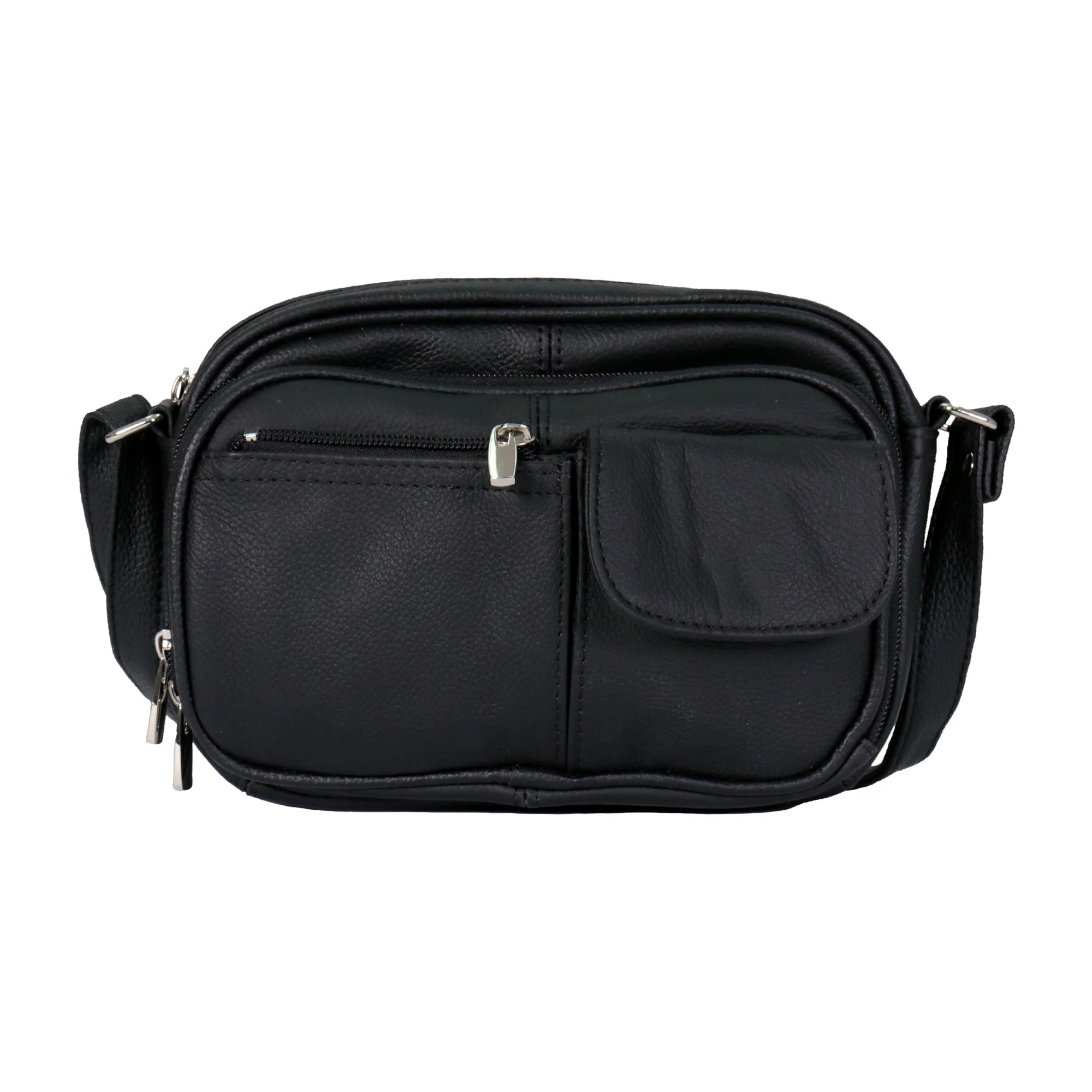 Secure Hot Leathers PUA1028 Small Multipocket Leather Purse Solid