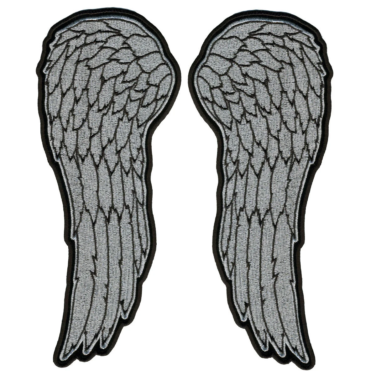 Certified Hot Leathers PPS1041 10 Metallic Silver Angel Wings Patch Original
