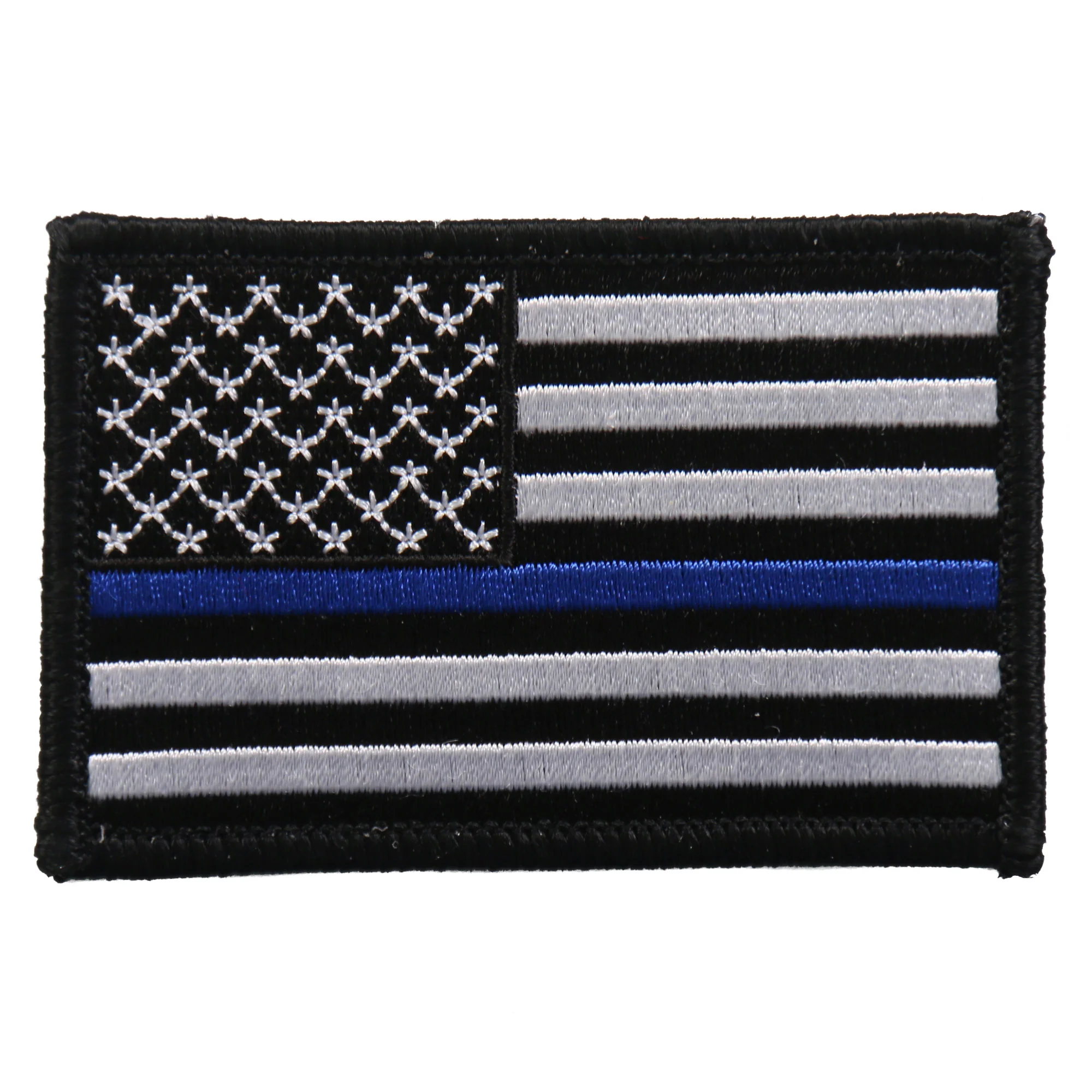 Trendy Hot Leathers PPF5111 Flag Thin Blue Line Embroidered 3 x2 Patch Secure