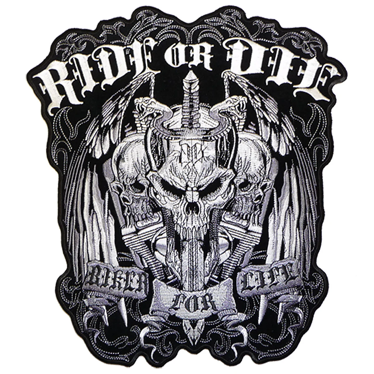 Breathable Hot Leathers PPA5187 Ride or Die Biker for Life 11 x 12 Patch Efficient