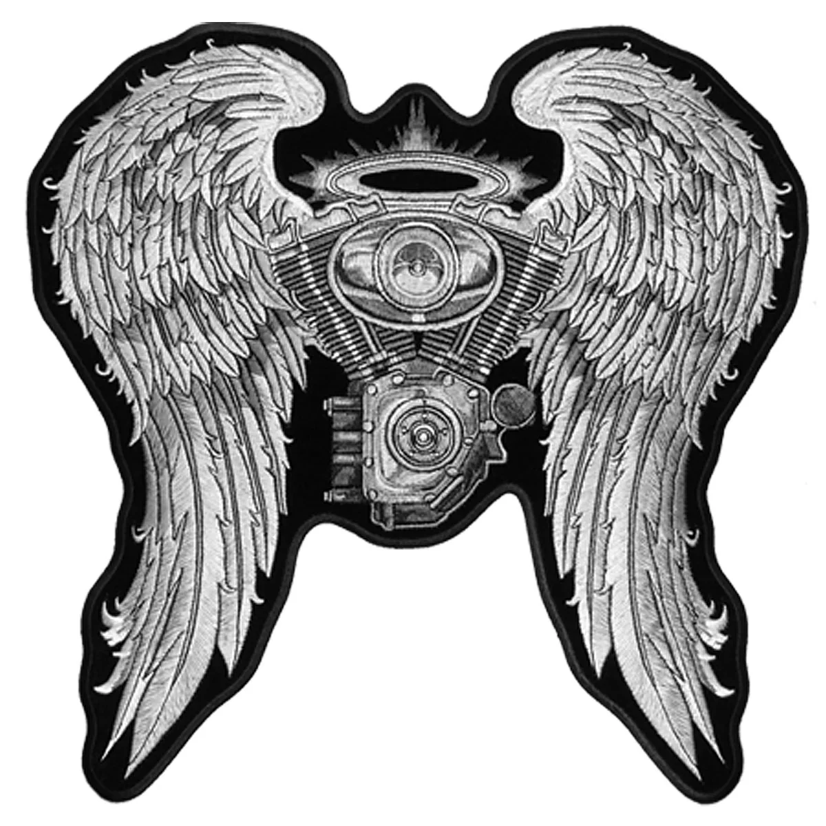 Green Hot Leathers PPA5197 Asphalt Angel Lady Biker 10 x 10 Patch Smart