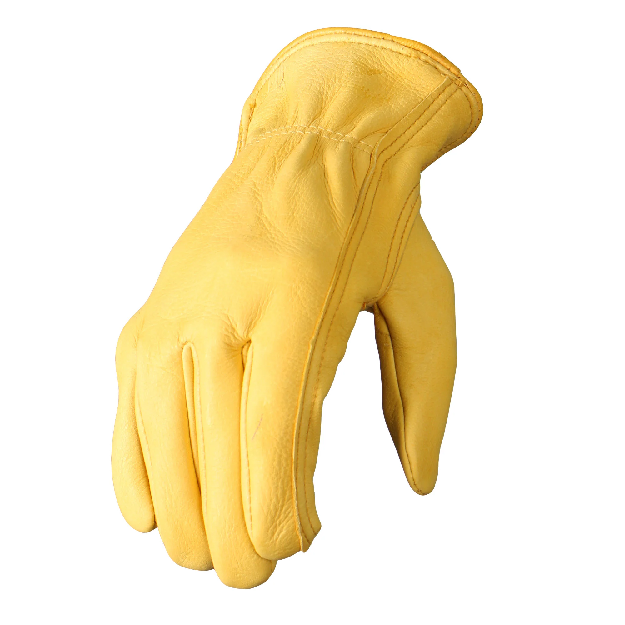 Exceptional Hot Leathers GVD1012 Gold Deerskin Leather Driving Gloves Advanced
