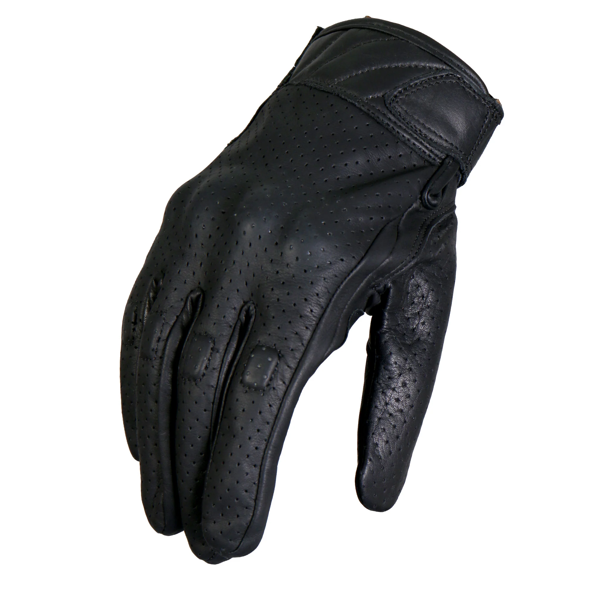 Reliable Hot Leathers GVM1023 Premium Leather Vented Knuckle Guard Gloves Contemporary