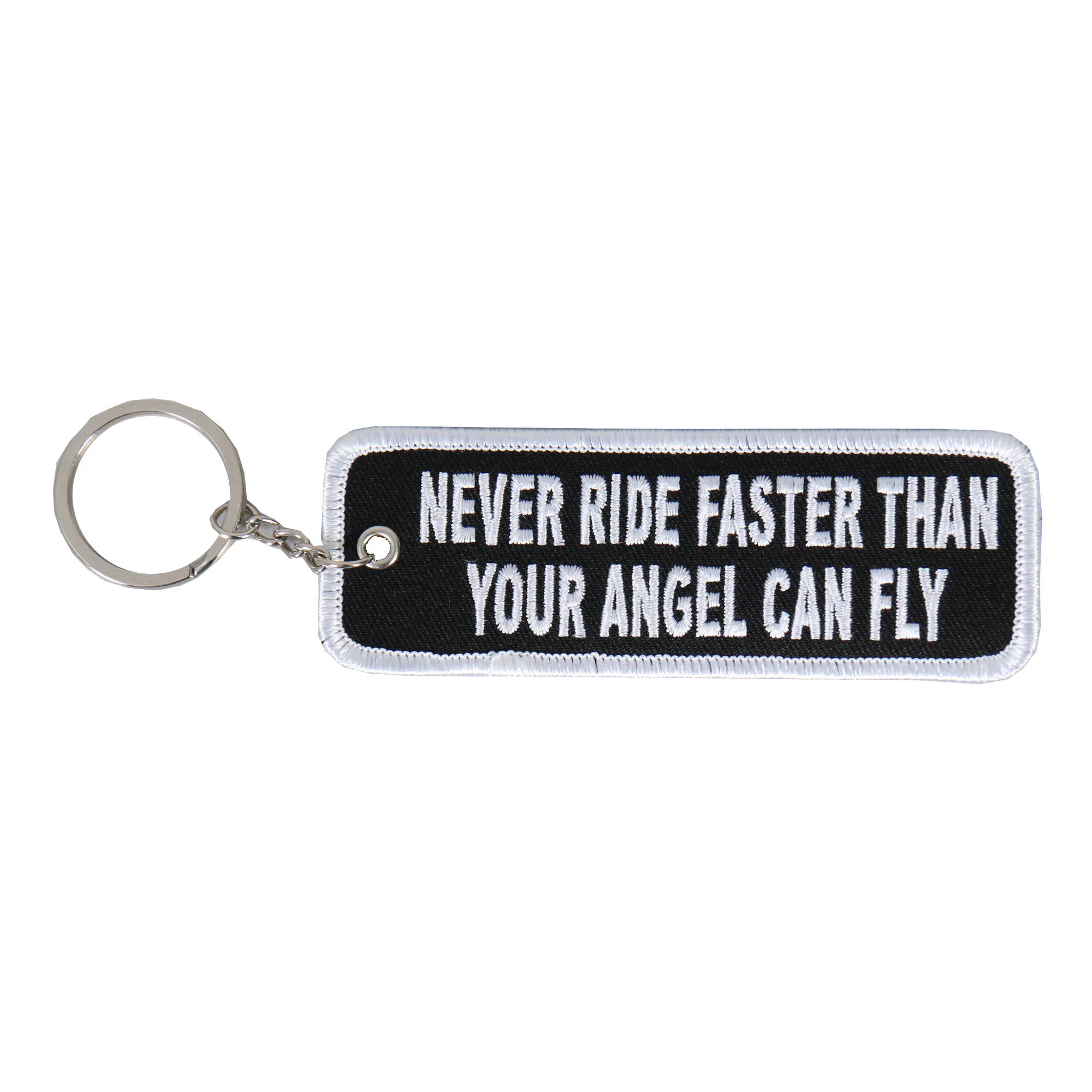 Reusable Hot Leathers KCH1005 Ride Faster Than Your Angel Can Fly Embroidered Key Chain Fine Crafted
