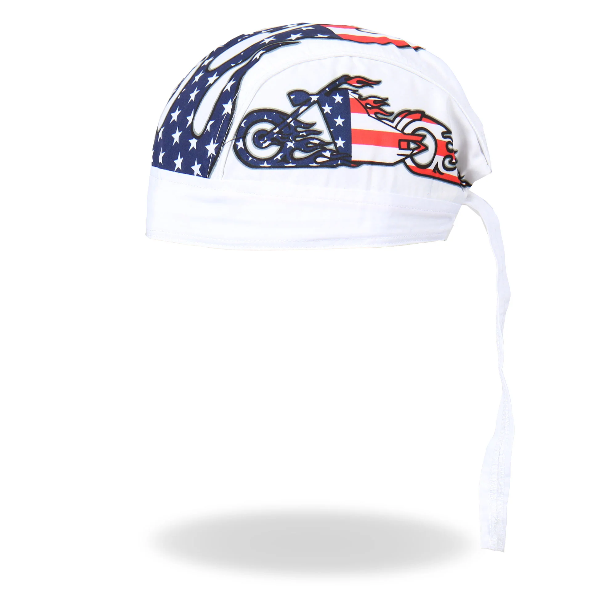 Outstanding Hot Leathers HWH1043 American Bike Headwrap White Innovative