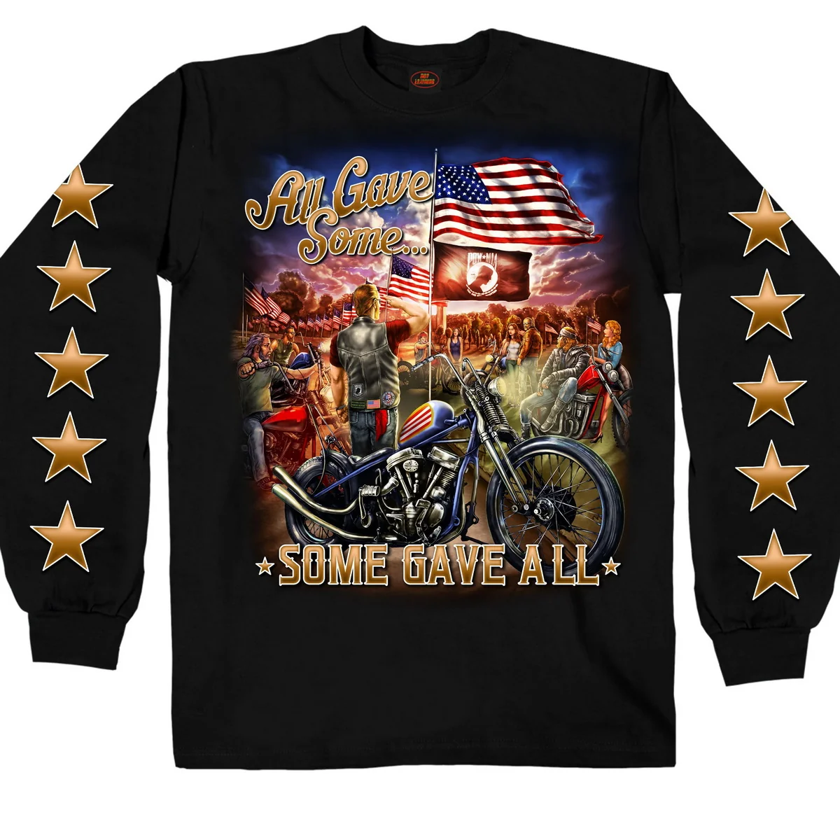 Exclusive Hot Leathers GMS2407 Men s Remembrance All Gave Some Long Sleeve Black T-Shirt Advanced