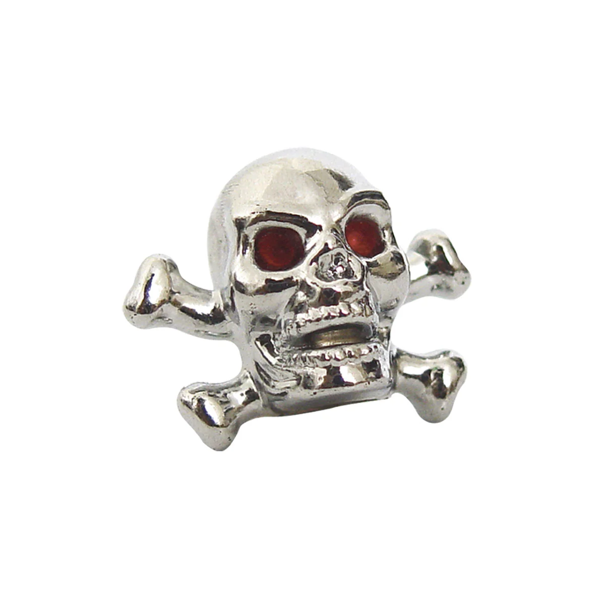 Top-Quality Hot Leathers MPA1219 Chrome Skull and Bones Valve Caps Cover Enhanced