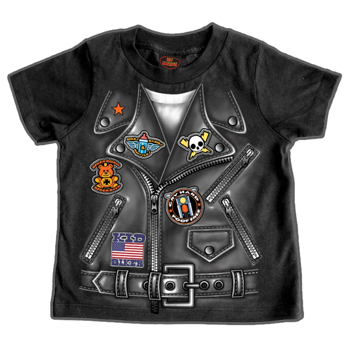 Clean Hot Leathers GYS1034 Boys Leather Jacket Toddler T-Shirt Traditional