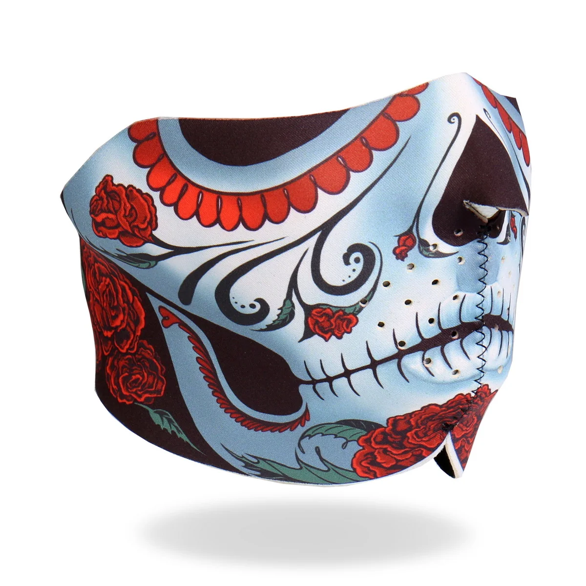 World-Class Hot Leathers FMB1005 Calavera Half Face Mask Premium