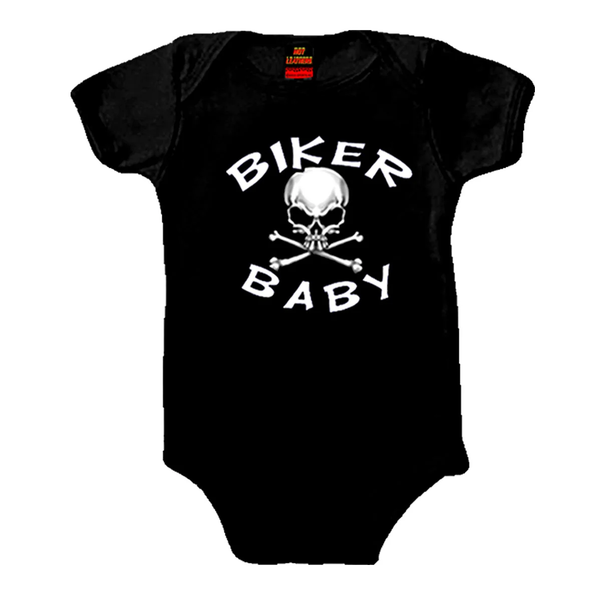 Reliable Hot Leathers GYS1015 Kids Biker Baby Skull Black Onesie Fine Crafted