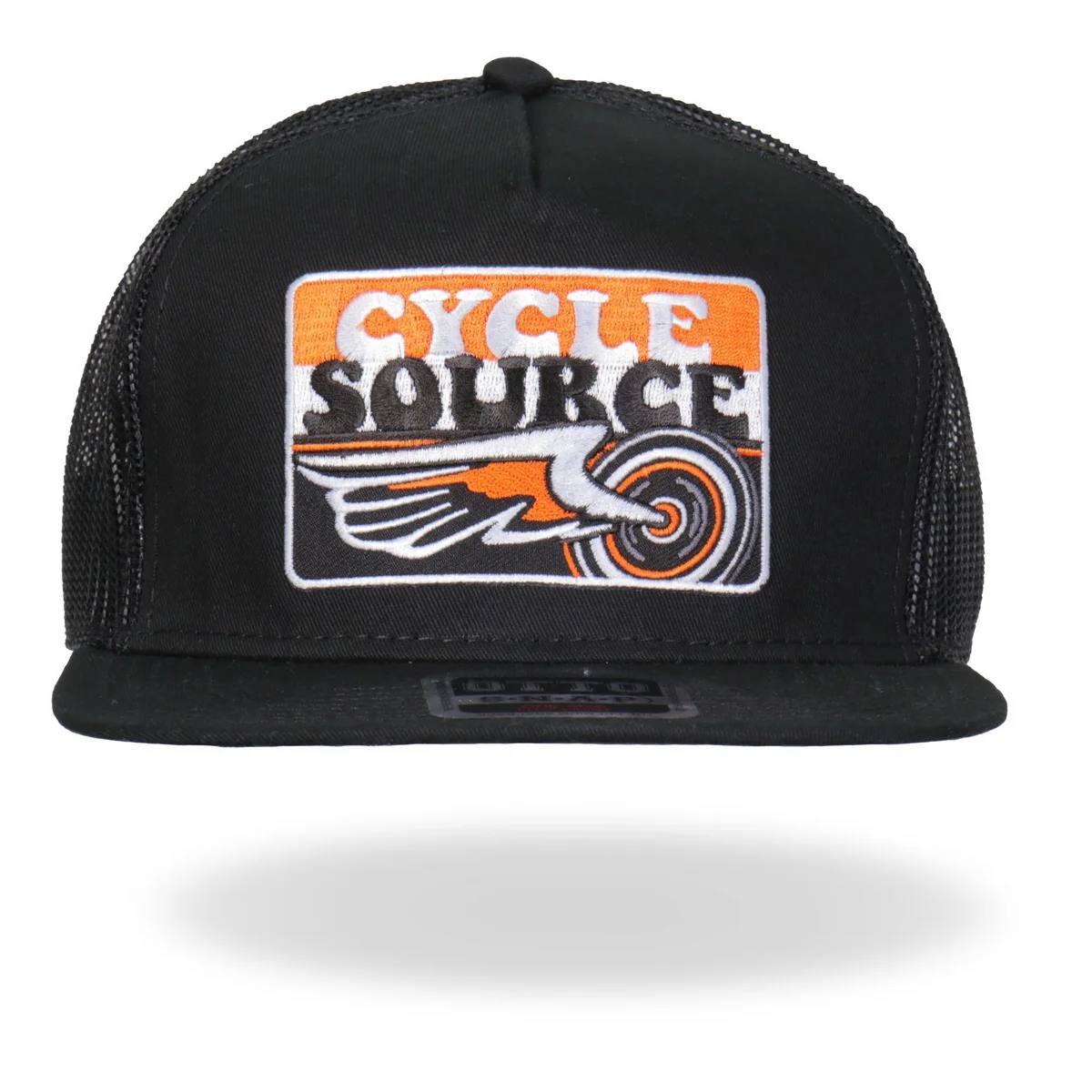 Consistent Hot Leathers CYA1004 Cycle Source Magazine Stripes Logo Snapback Hat Modern