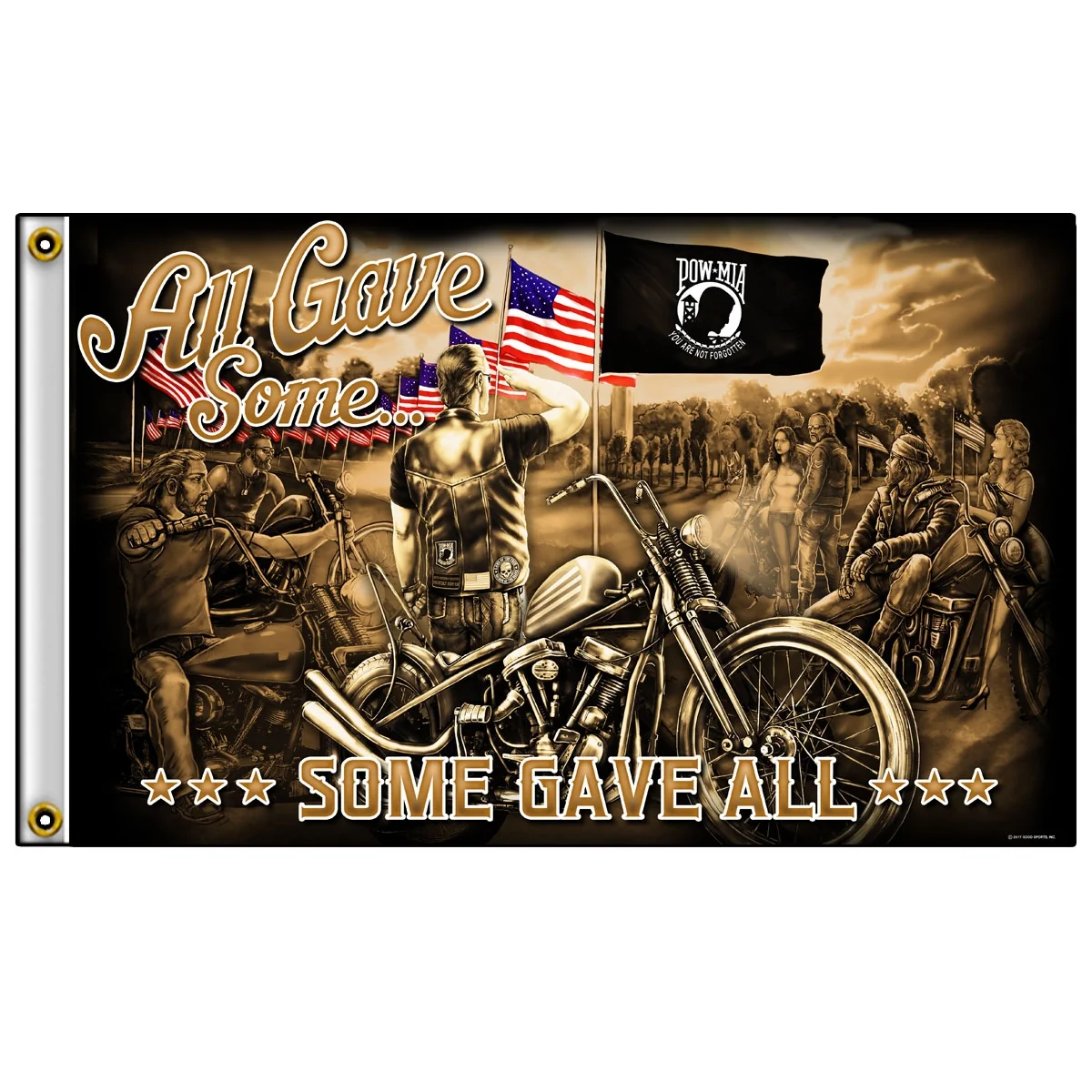 Refined Hot Leathers FGA1074 Remembrance Flag Premium Material
