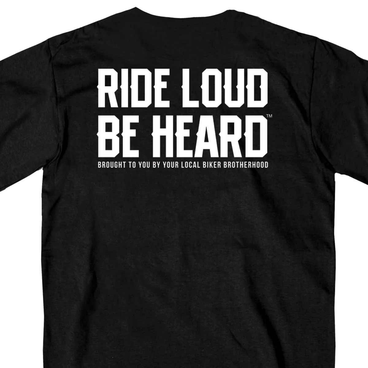 Superior Hot Leathers GMD1399 Mens ‘Ride Loud Be Heard’ Short Sleeve Black T-Shirt Refined