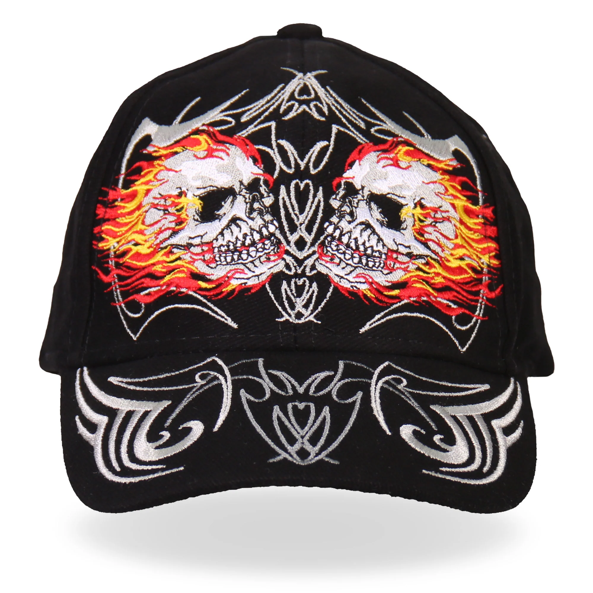Organic Hot Leathers BCA1027 Mirror Skulls Ball Cap Stylish