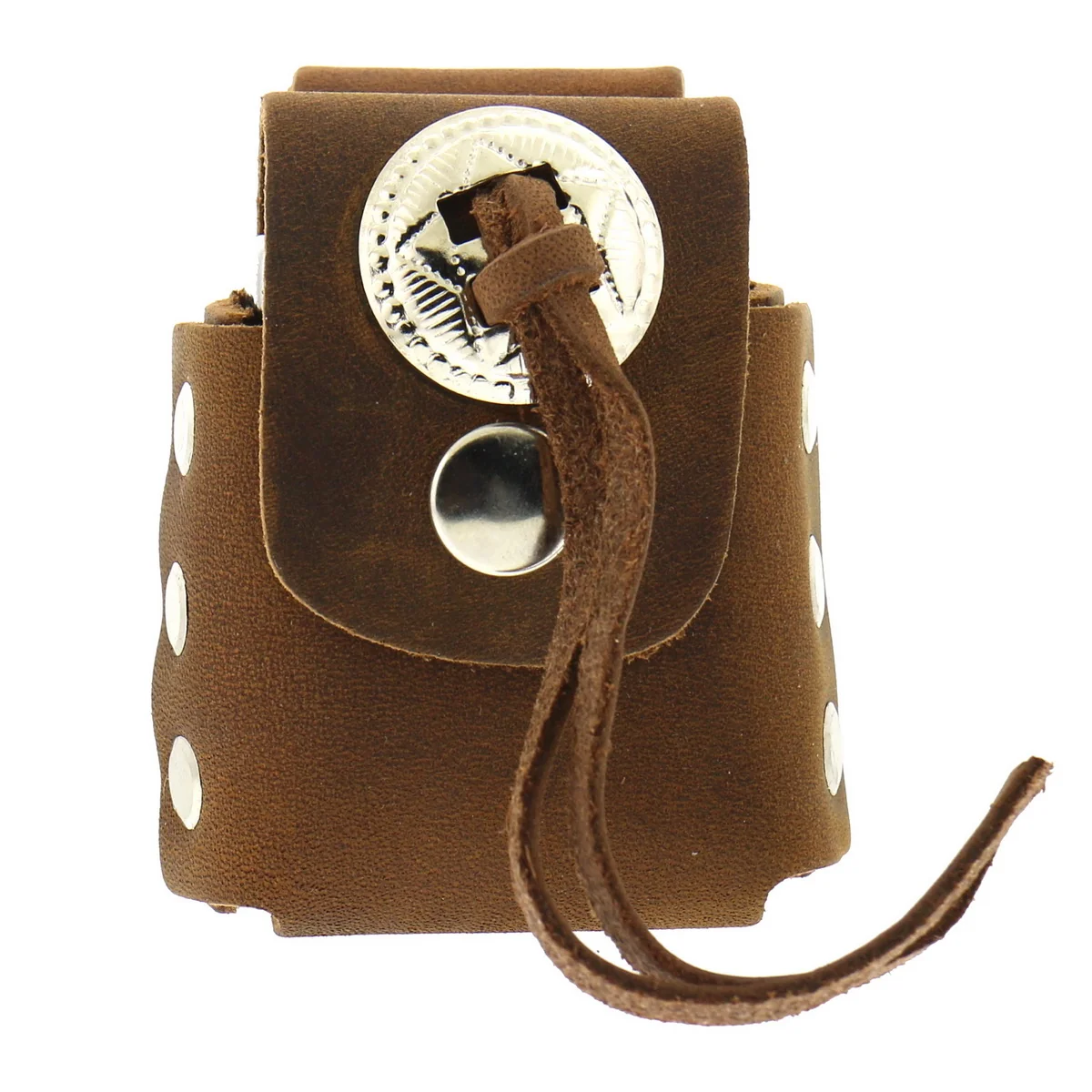 Excellent Hot Leathers CSH1002 Brown Lighter Case with Concho Fine