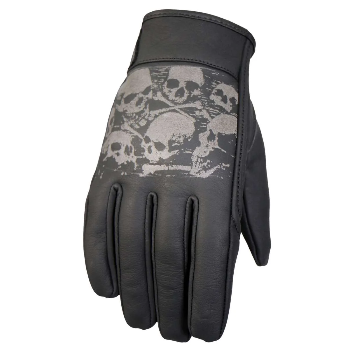 Fashionable Hot Leathers Ancient Skull Leather Gloves GVM1304 Selected