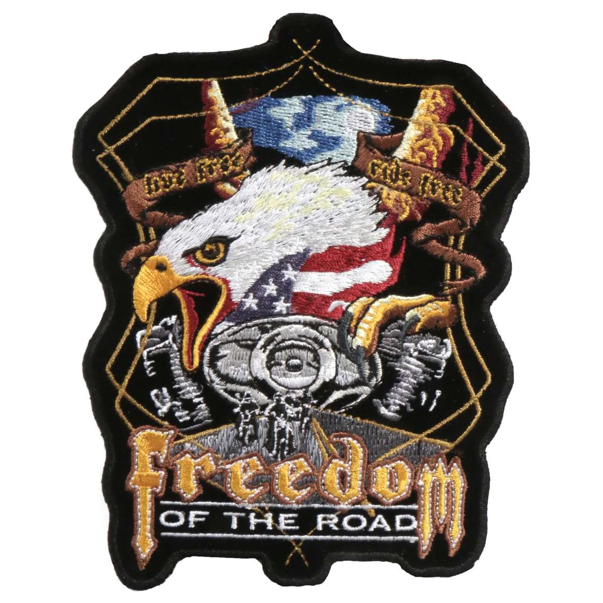 Professional Hot Leathers 5 x 6 Midnight Eagle Biker Patch PPA3950 Selected