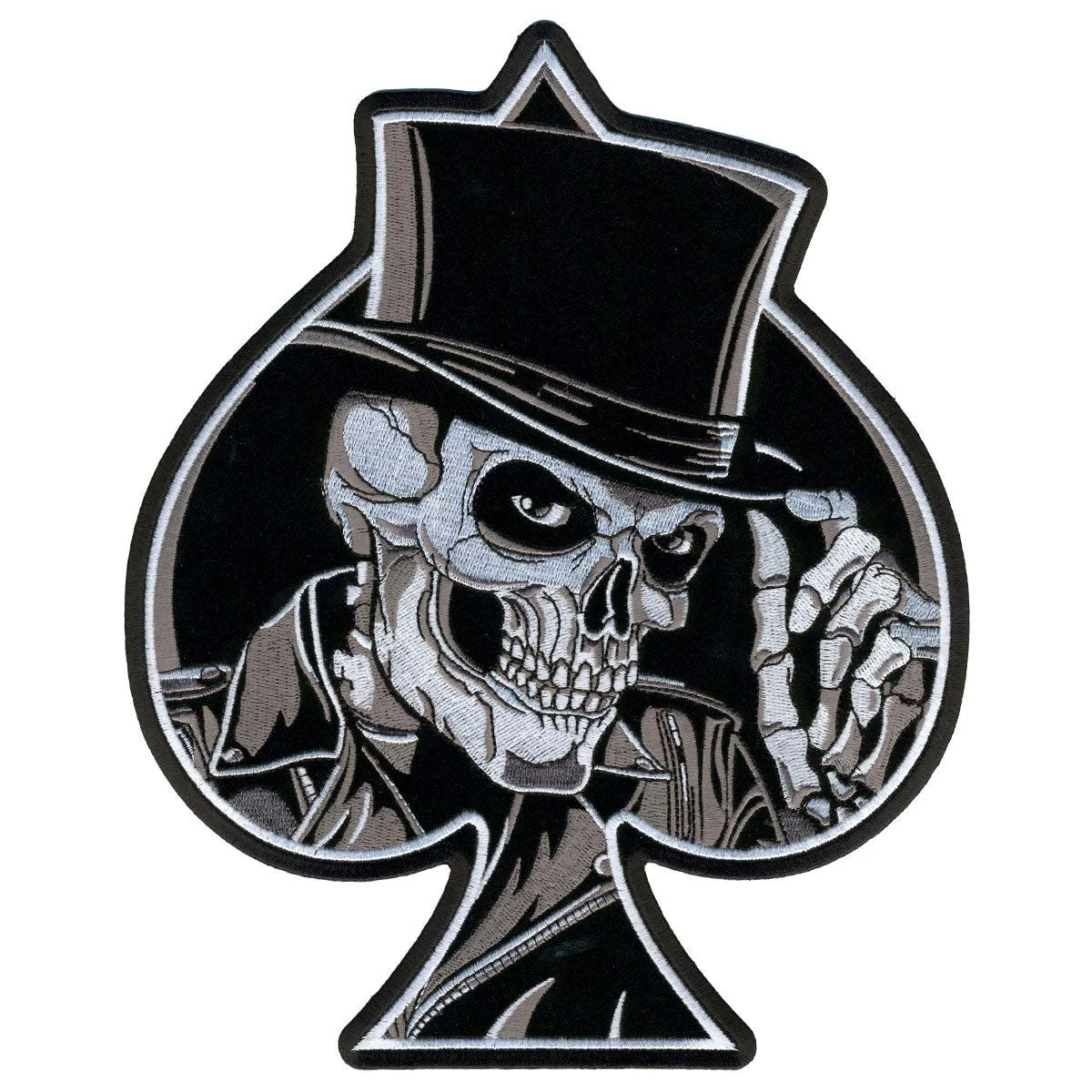 Unique Hot Leathers Top Hat Skull 8 x 10 Patch PPA6057 Effective